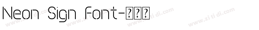 Neon Sign Font字体转换